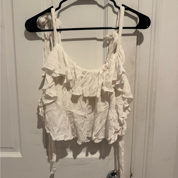 Free People Radiance Top White Ruffle Blouse - Picture 2 of 6